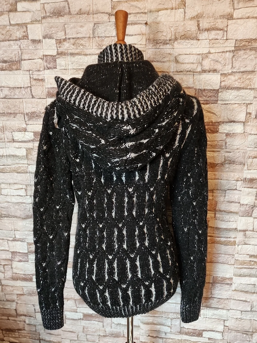 LCR Black Edition Knit Is Live Full Zip Black & Gray  Sweater